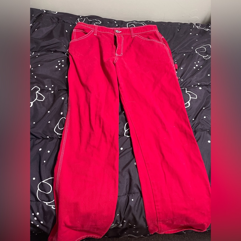 Red dickies cargo pants